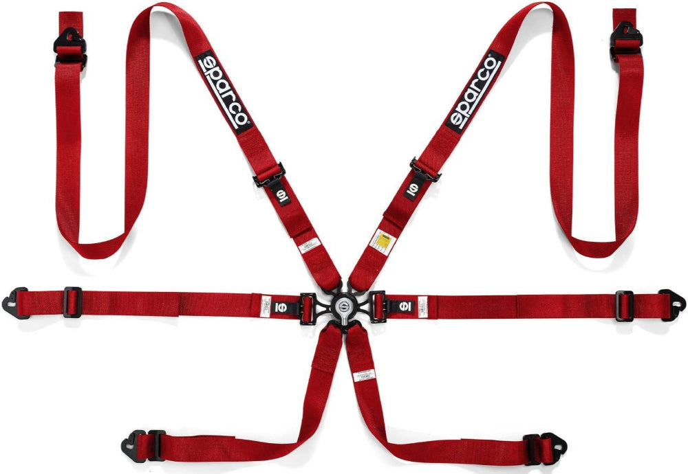 Sparco 6 Point Competition Aluminum Pull Down Racing Harness