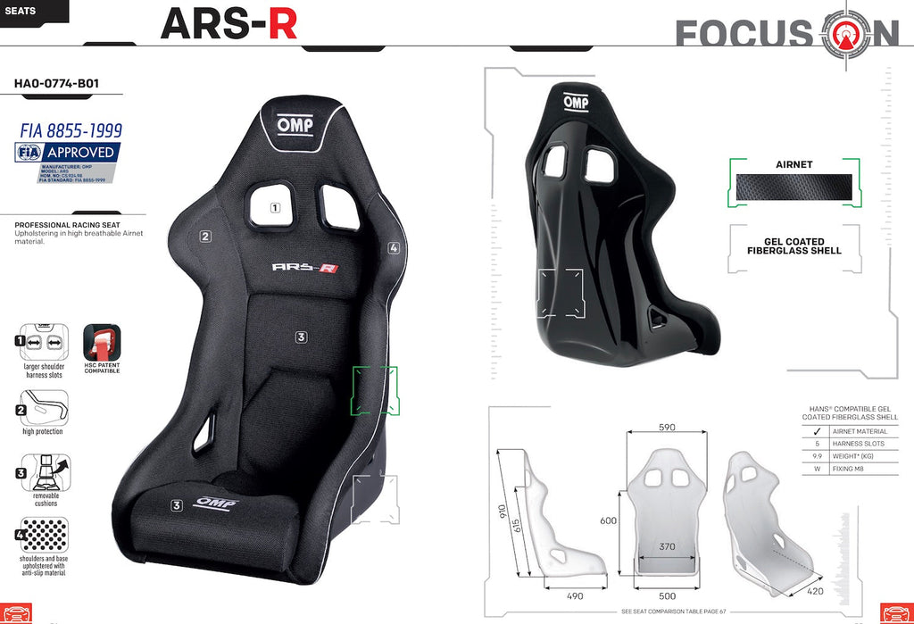 OMP RS-PT2 Racing Seat