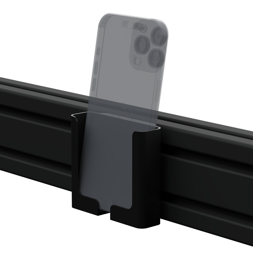 Phone Mount for Sim Rig Fits 4040 & 1515 Aluminum Profile Rigs with Charging Slot