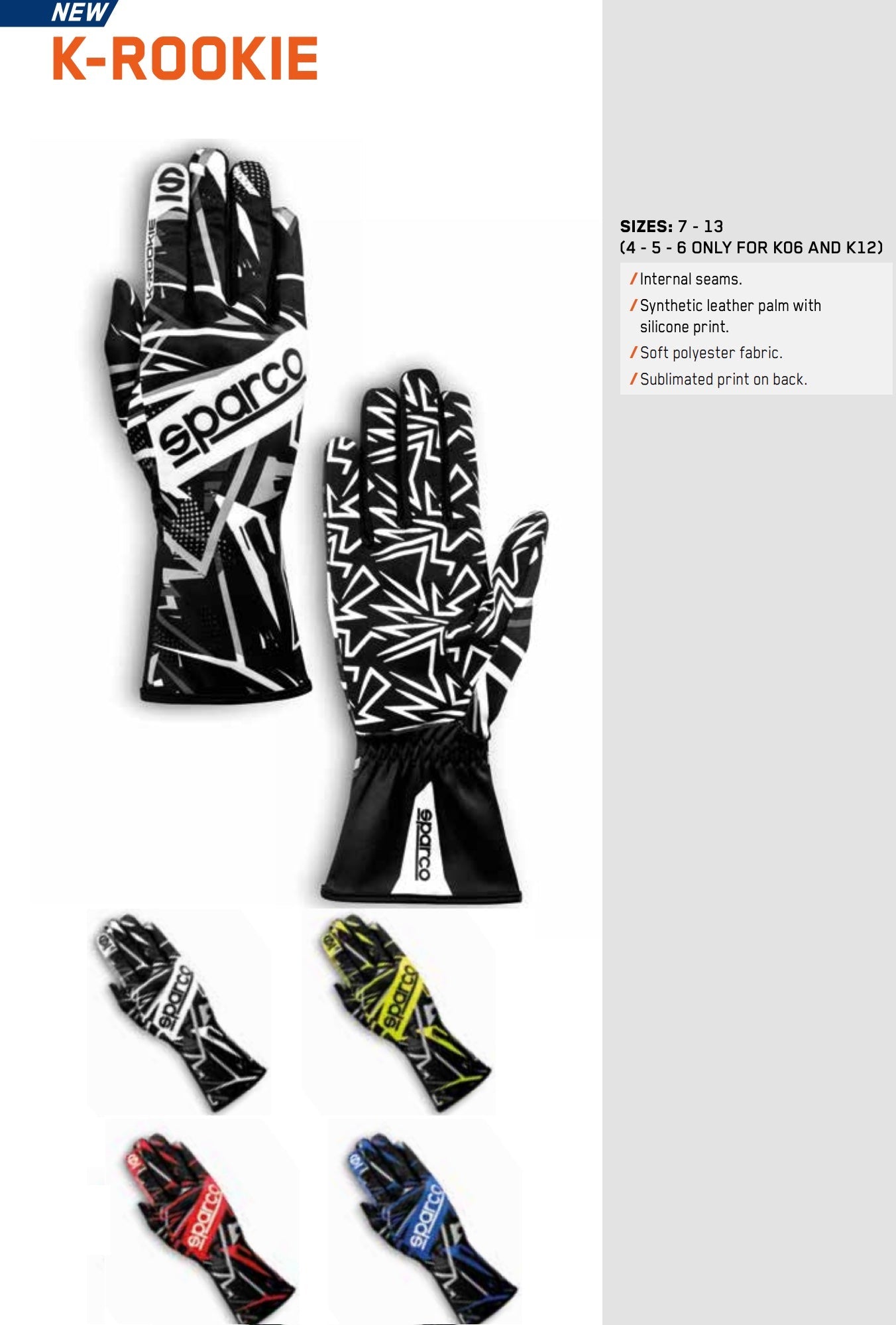 Sparco K-Rookie Kart Racing Gloves